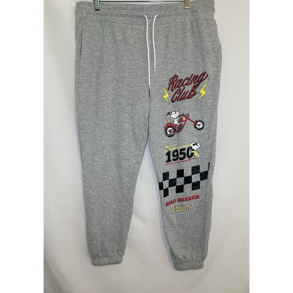 Peanuts Juniors Snoopy Racing‎ Club Graphic Jogger Pants Size XXXL